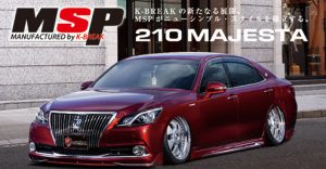 直送「K-BREAK/PLATINUM」17系マジェスタ(UZS17#/JZS177)用エアロ３点セット(LEDリアサイドマーカー付き) エアロパーツ